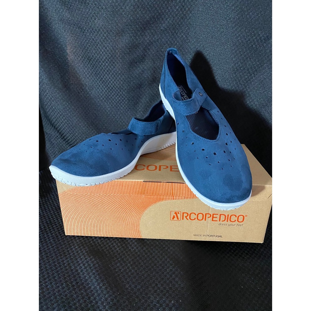 Arcopedico Sisley H91 Gal Navy Navy Mary Jane Flats Size 41 New in Box